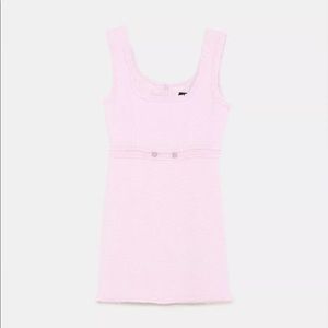 Zara pink tweed dress